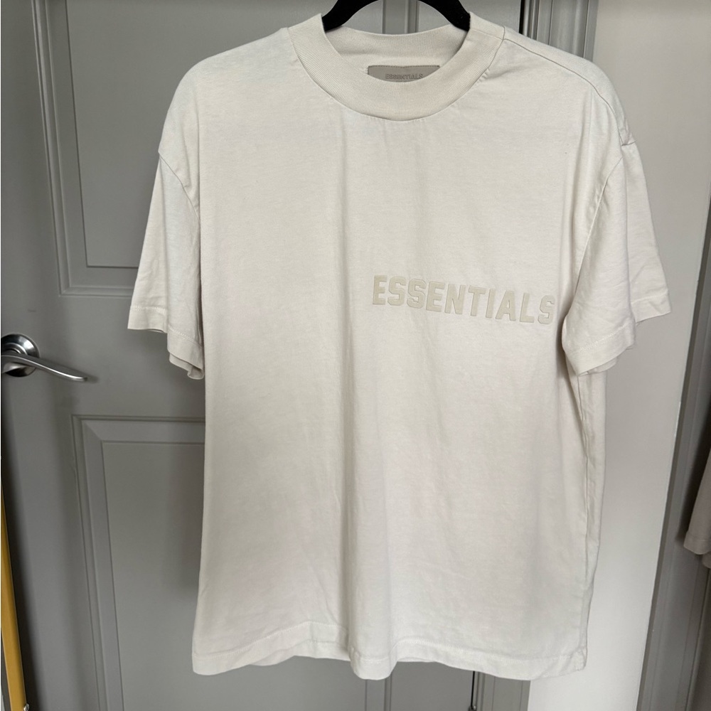 Essentials Cream T-Shirt for Men